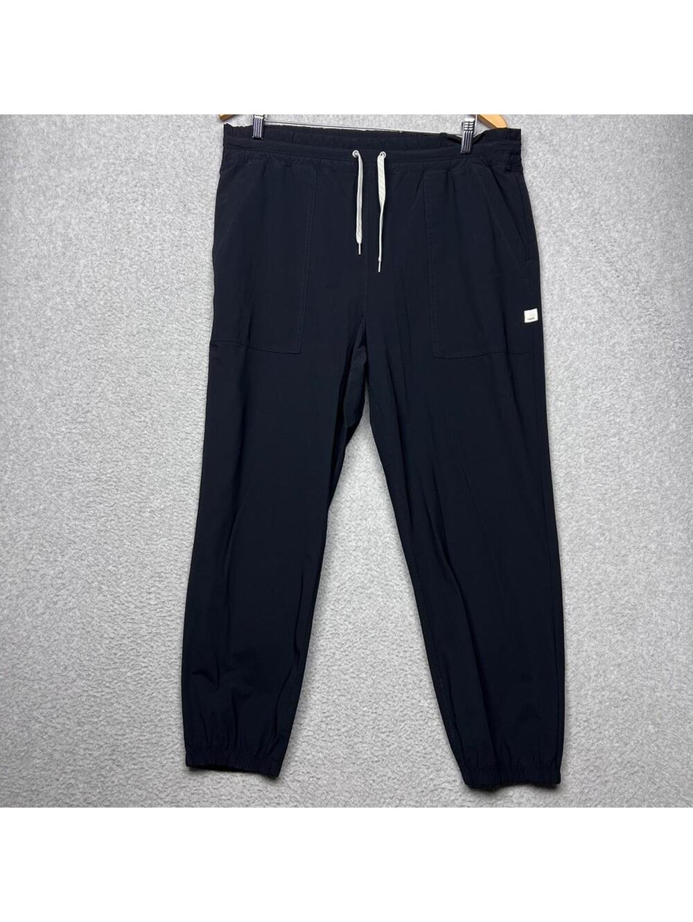 Vuori Miles Jogger Pants Men XL Black Athletic Performance Training Gorpcore EUC